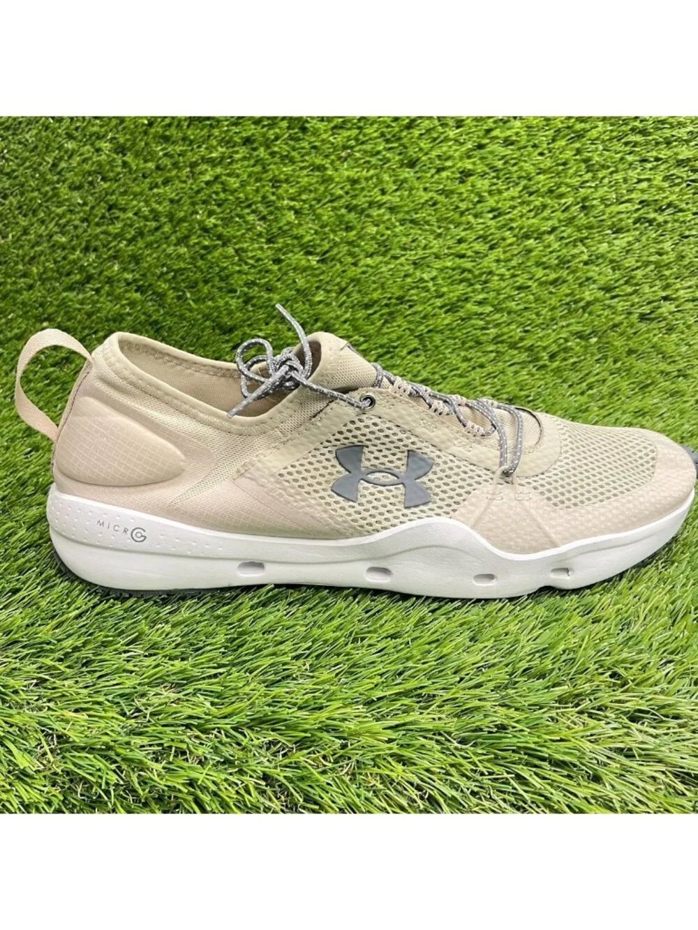 Under Armour Micro G Kilchis Mens Size 14 Khaki Athletic Running Shoes Sneakers